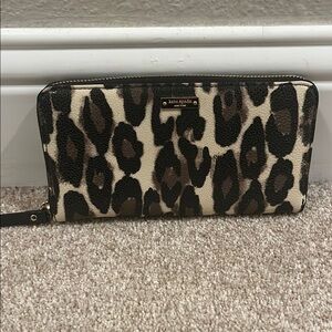 Kate Spade Animal Print Zip Wallet